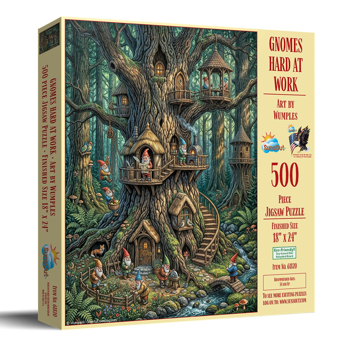 Gnomes Hard At Work 500 Piece Jigsaw Puzzle | SunsOut - Jigsaw Puzzles - The Puzzle Center