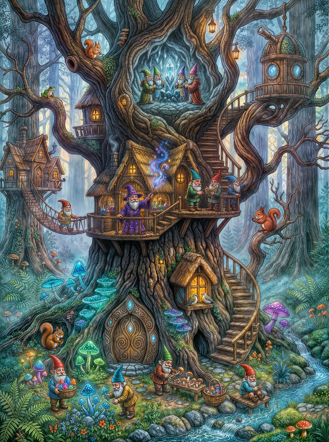 Gnomes In The Forest 1000 Piece Jigsaw Puzzle | SunsOut