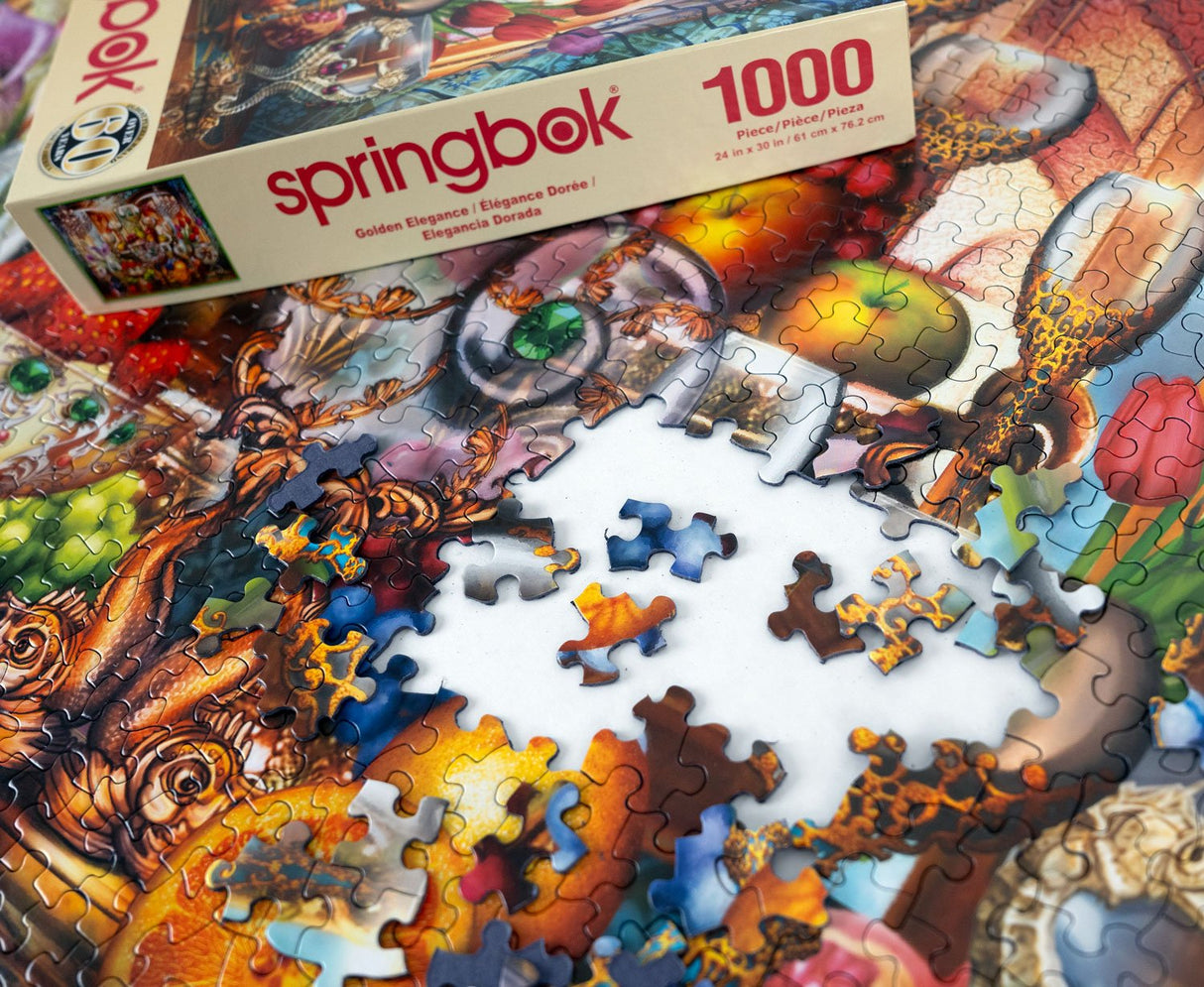 Golden Elegance 1000 Piece Jigsaw Puzzle | Springbok Puzzles - Springbok Puzzles - Jigsaw Puzzles - The Puzzle Center