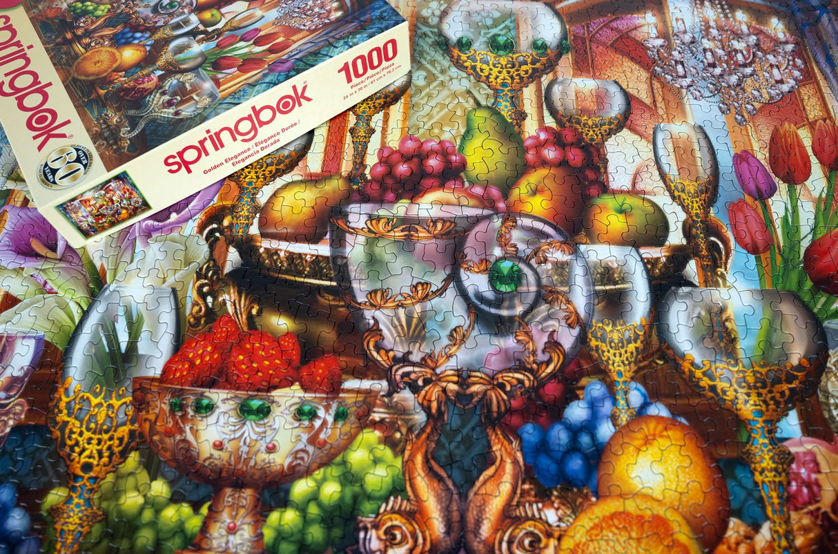 Golden Elegance 1000 Piece Jigsaw Puzzle | Springbok Puzzles - Springbok Puzzles - Jigsaw Puzzles - The Puzzle Center