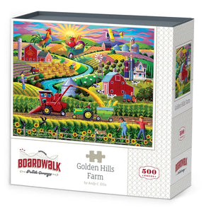 Golden Hills Farm 500 Piece Jigsaw Puzzle | Boardwalk Puzzles - Jigsaw Puzzles - The Puzzle Center