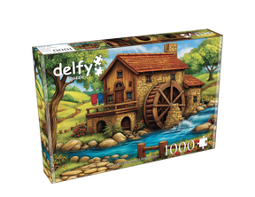Golden Watermill Afternoon 1000 Piece Jigsaw Puzzle | Delfy Puzzles - Jigsaw Puzzles - The Puzzle Center