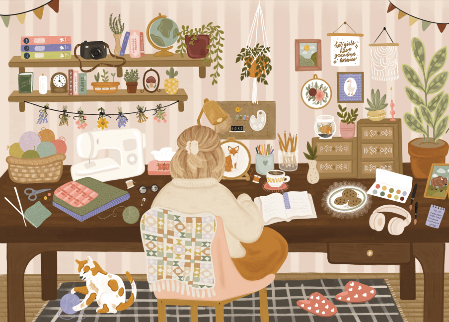 Grandma Hobbies 1000 Piece Jigsaw Puzzle | Villager - Jigsaw Puzzle - The Puzzle Center