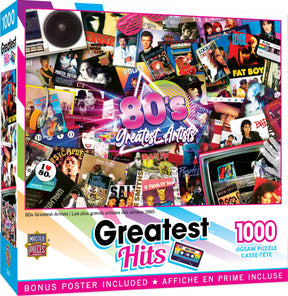 Greatest Hits - 80's Artists 1000 Piece Puzzle by Masterpieces Puzzles - Masterpieces Puzzles - Jigsaw Puzzles - The Puzzle Center