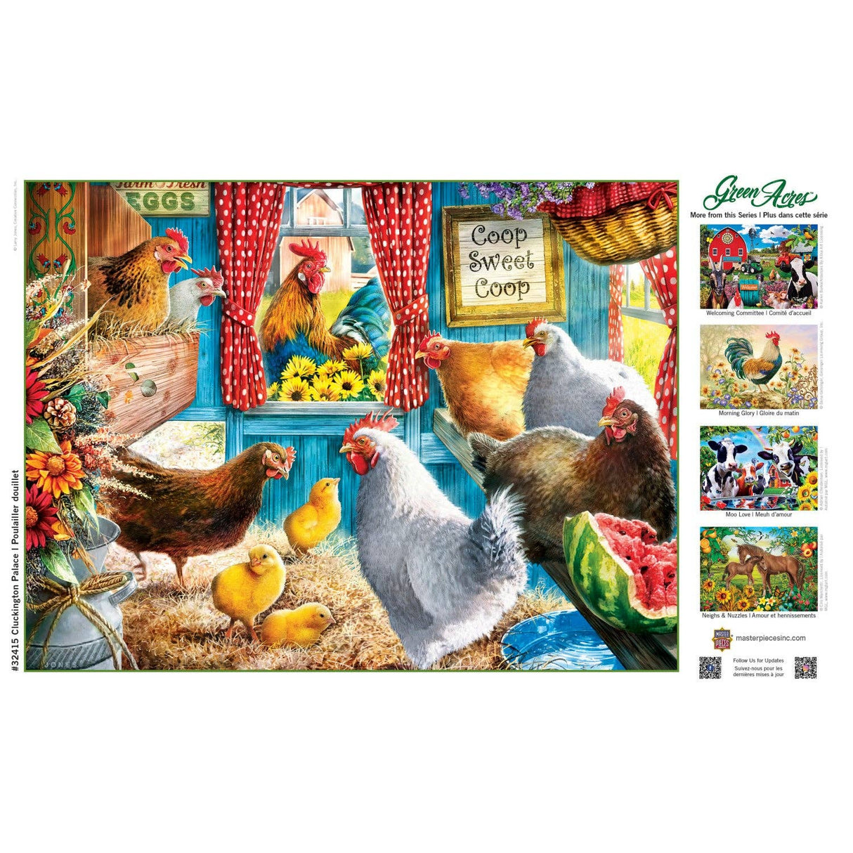 Green Acres - Cluckington Palace 300 Piece EZ Grip Puzzle | Masterpieces - Masterpieces Puzzles - Jigsaw Puzzles - The Puzzle Center