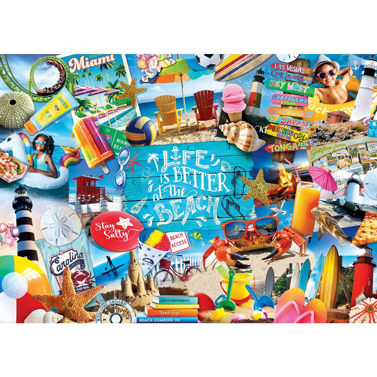 Greetings From the Beach 500 Piece Jigsaw Puzzle | Masterpieces Puzzles - Masterpieces Puzzles - Jigsaw Puzzles - The Puzzle Center