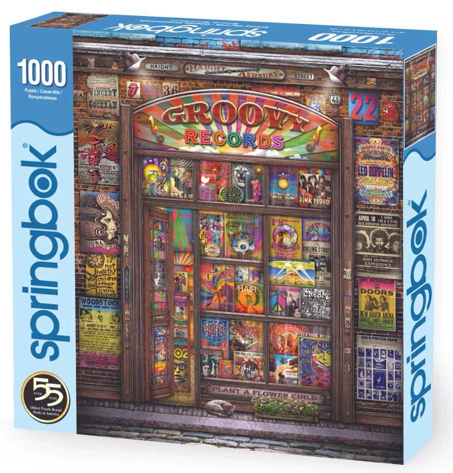 Groovy Records 1000 Piece Puzzle by Springbok – Classic Rock