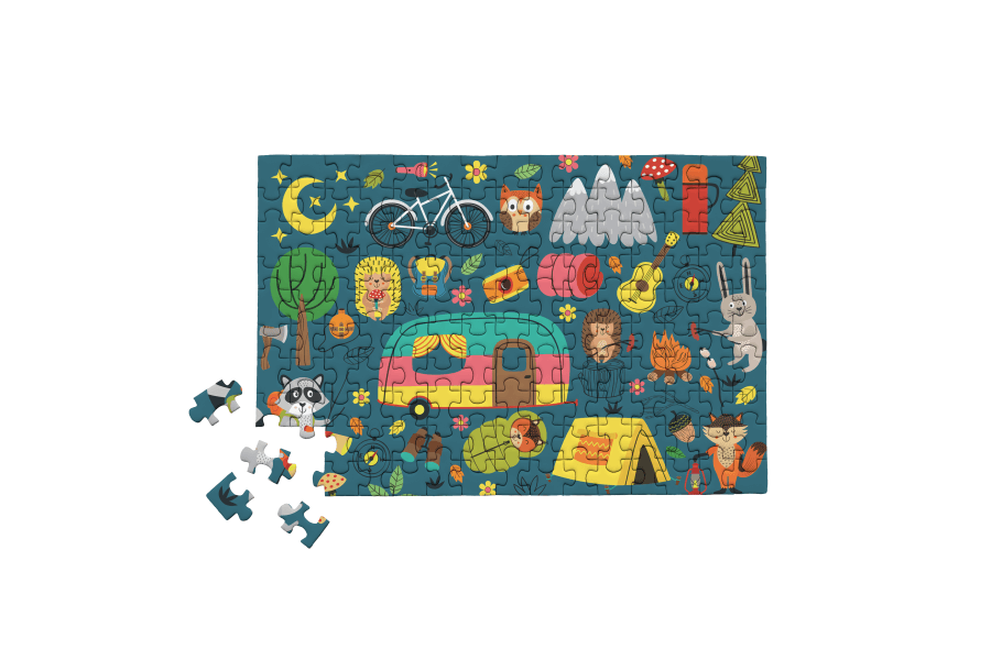 Happy Campers 150 Piece Mini Jigsaw Puzzle | MicroPuzzles - Mini Jigsaw Puzzles - The Puzzle Center
