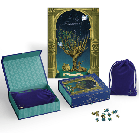 Happy Hanukkah 500 Piece Jigsaw Puzzle | Good Juju Ink - Jigsaw Puzzles - The Puzzle Center