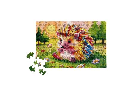 Happy Little Hedgehog 150 Piece Mini Jigsaw Puzzle | MicroPuzzles - Mini Jigsaw Puzzles - The Puzzle Center