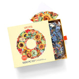 Harvest Wreath 1000 Piece Round Jigsaw Puzzle | WerkShoppe - Jigsaw Puzzle - The Puzzle Center