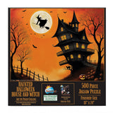 Haunted Halloween House And Witch 500 Piece Jigsaw Puzzle | SunsOut - Jigsaw Puzzles - The Puzzle Center