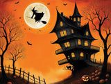 Haunted Halloween House And Witch 500 Piece Jigsaw Puzzle | SunsOut