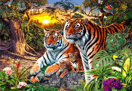 Hidden Tigers 400 Piece Jigsaw Puzzle by Springbok Puzzles - Springbok Puzzles - Jigsaw Puzzles - The Puzzle Center