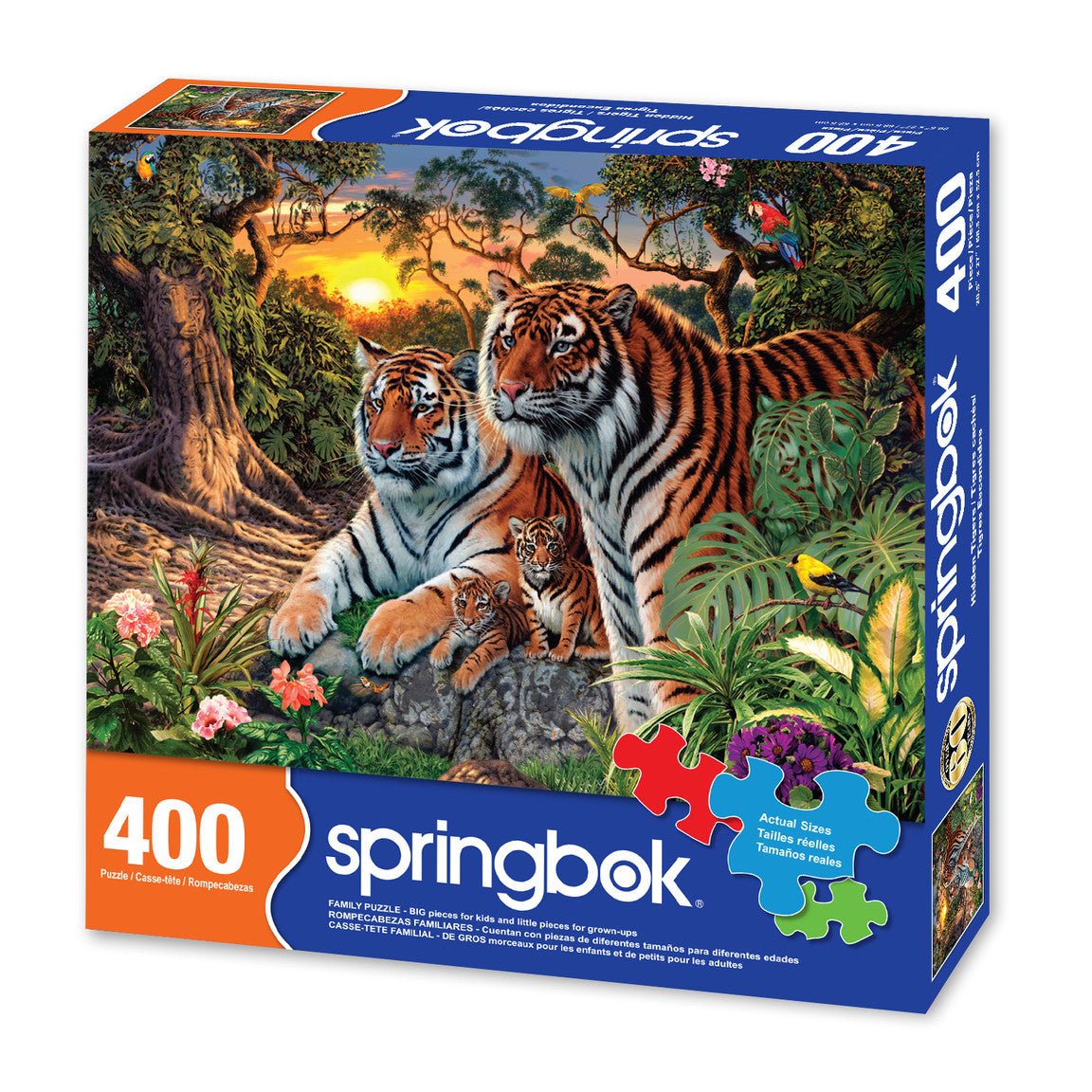 Hidden Tigers 400 Piece Jigsaw Puzzle by Springbok Puzzles - Springbok Puzzles - Jigsaw Puzzles - The Puzzle Center