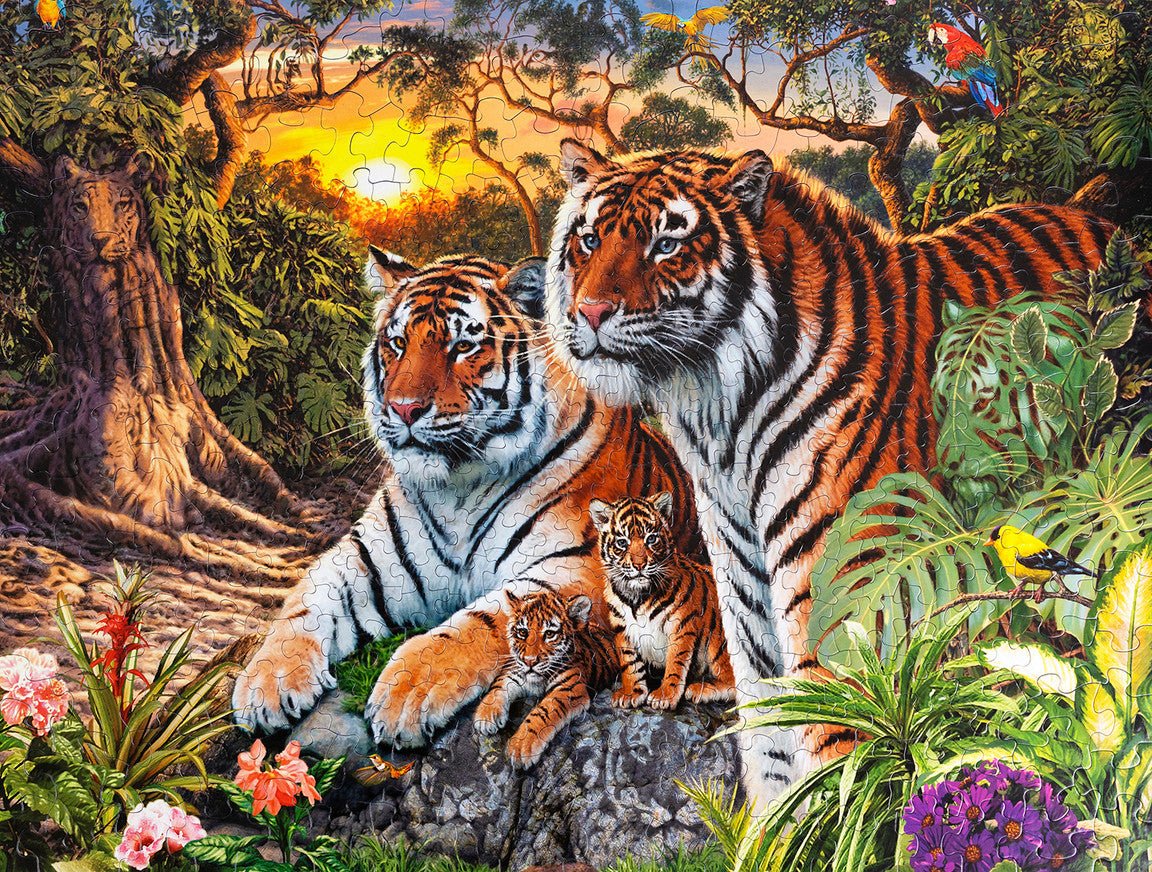 Hidden Tigers 400 Piece Jigsaw Puzzle by Springbok Puzzles - Springbok Puzzles - Jigsaw Puzzles - The Puzzle Center