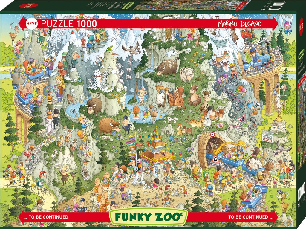Himalayan Habitat Funky Zoo 1000 Piece Jigsaw Puzzle | Heye - Jigsaw Puzzles - The Puzzle Center