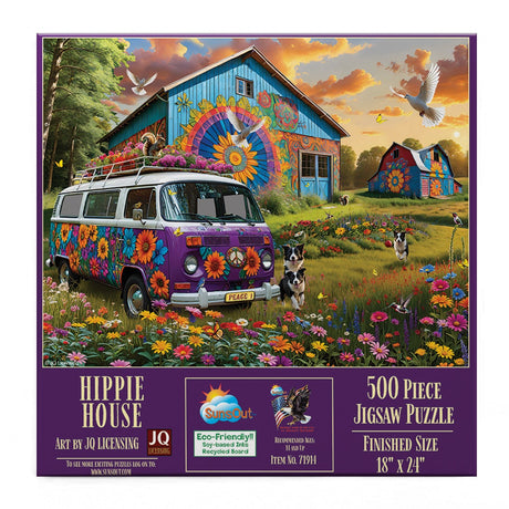 Hippie House 500 Piece Jigsaw Puzzle by SunsOut Puzzles - SunsOut - Jigsaw Puzzles - The Puzzle Center