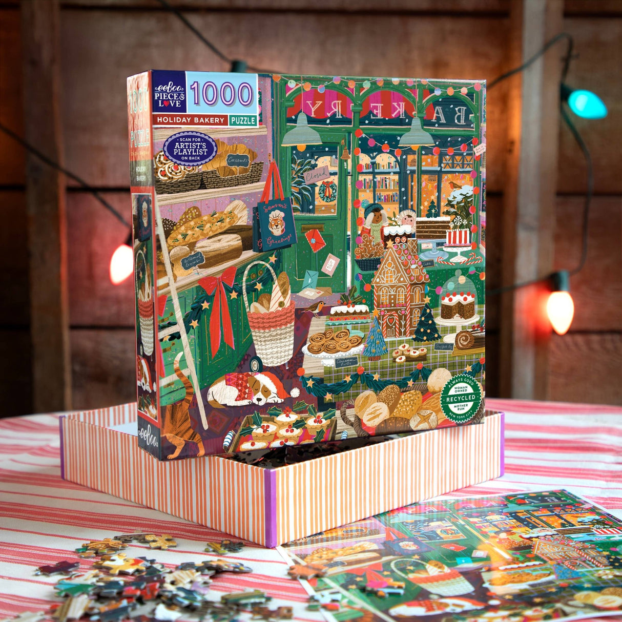Holiday Bakery 1000 Piece Jigsaw Puzzle | eeBoo - Jigsaw Puzzles - The Puzzle Center