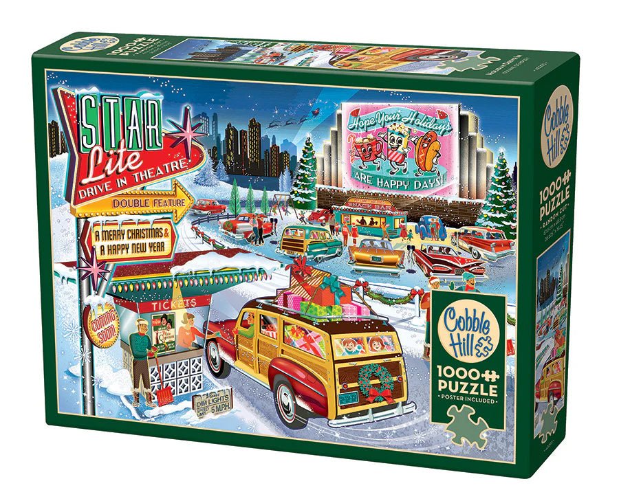 Holiday Drive In 1000 Piece Jigsaw Puzzle | Cobble Hill - Jigsaw Puzzles - The Puzzle Center