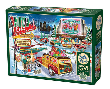 Holiday Drive In 1000 Piece Jigsaw Puzzle | Cobble Hill - Jigsaw Puzzles - The Puzzle Center