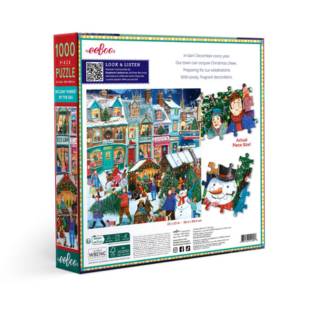 Holiday Market by the Sea 1000 Piece Jigsaw Puzzle | eeBoo - Jigsaw Puzzles - The Puzzle Center