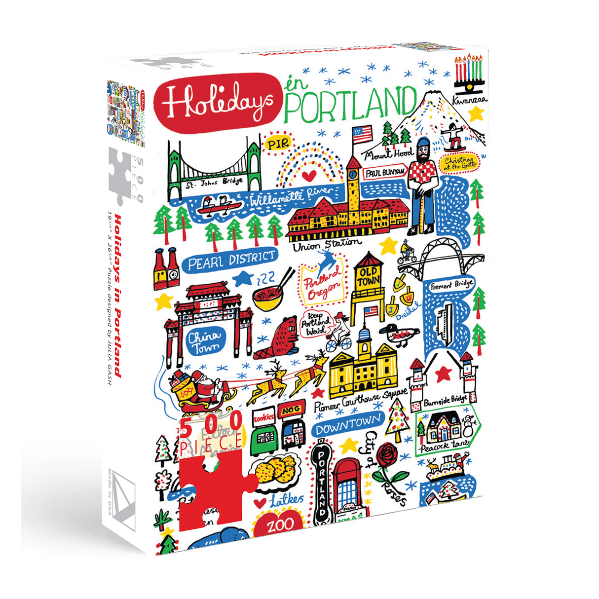 Holidays in Portland 500 Piece Jigsaw Puzzle | Allport Editions - Jigsaw Puzzles - The Puzzle Center