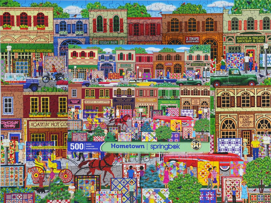 Hometown 500 Piece Jigsaw Puzzle by Springbok Puzzles - Springbok Puzzles - Jigsaw Puzzles - The Puzzle Center