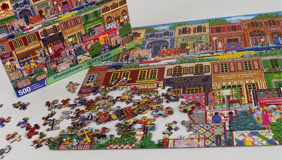 Hometown 500 Piece Jigsaw Puzzle by Springbok Puzzles - Springbok Puzzles - Jigsaw Puzzles - The Puzzle Center