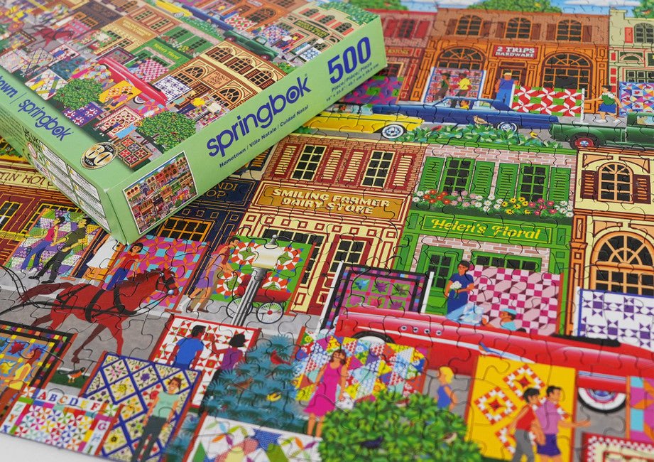Hometown 500 Piece Jigsaw Puzzle by Springbok Puzzles - Springbok Puzzles - Jigsaw Puzzles - The Puzzle Center