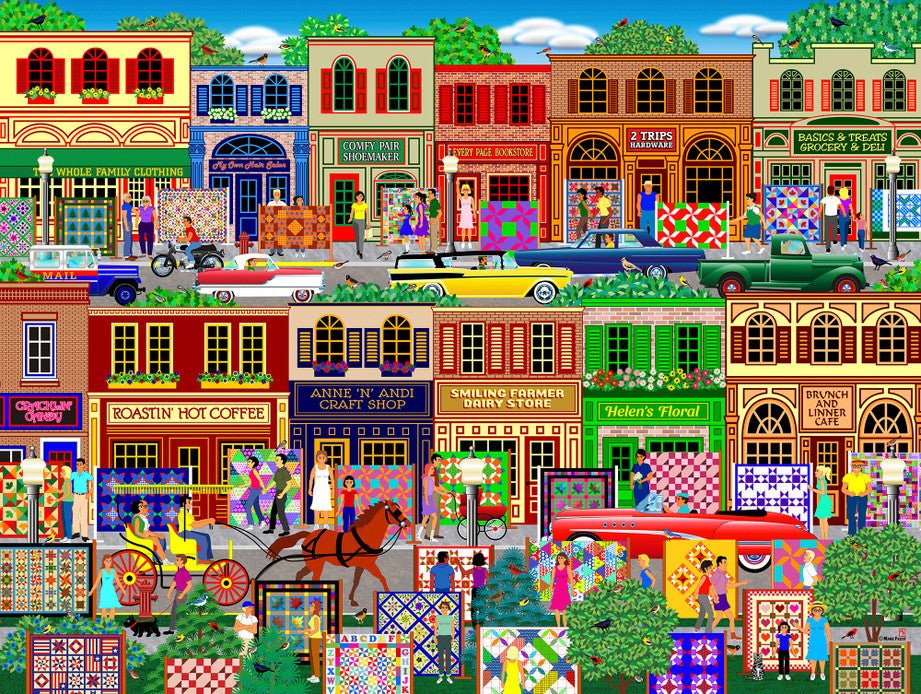Hometown 500 Piece Jigsaw Puzzle by Springbok Puzzles - Springbok Puzzles - Jigsaw Puzzles - The Puzzle Center