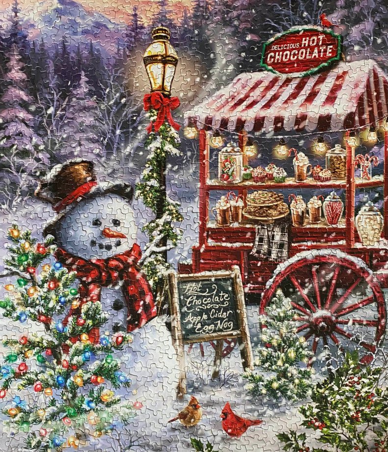 Hot Chocolate Stand 1000 Piece Puzzle by Springbok – Cozy Winter