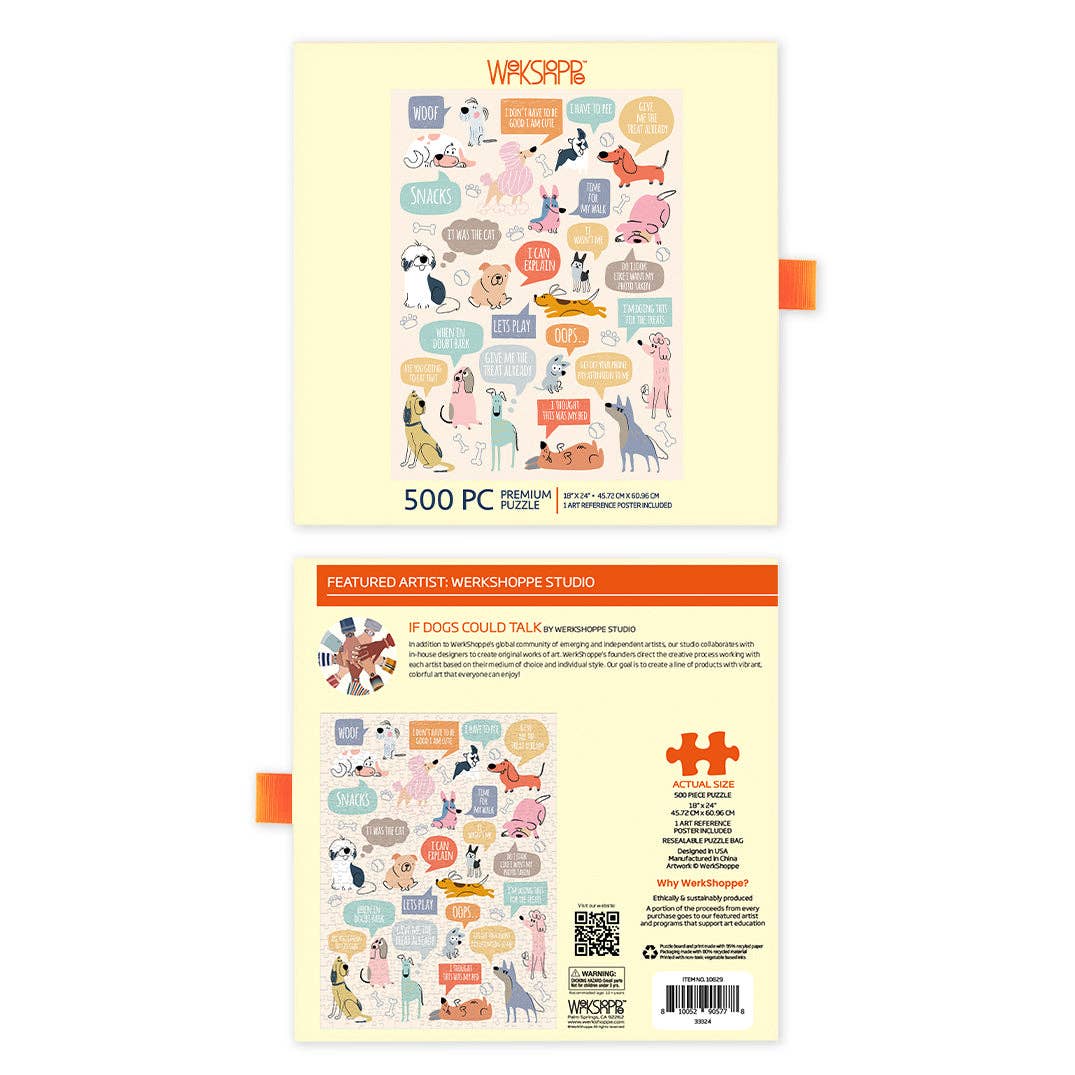 If Dogs Could Talk 500 Piece Jigsaw Puzzle | WerkShoppe - Jigsaw Puzzles - The Puzzle Center