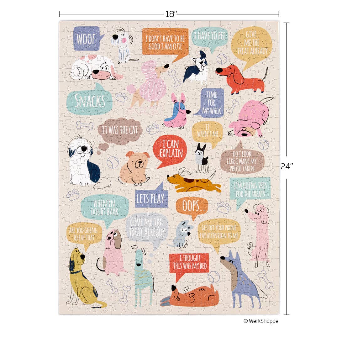 If Dogs Could Talk 500 Piece Jigsaw Puzzle | WerkShoppe - Jigsaw Puzzles - The Puzzle Center