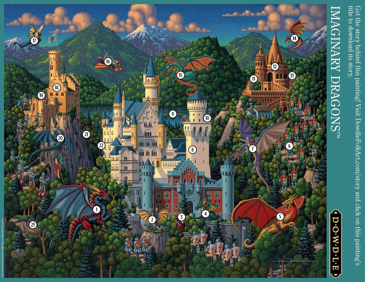 Imaginary Dragons 300 Piece Jigsaw Puzzle by Dowdle - Dowdle - Jigsaw Puzzles - The Puzzle Center