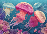 Jellyfish Bloom 1000 Piece Jigsaw Puzzle | Final Piece Puzzles - Jigsaw Puzzles - The Puzzle Center