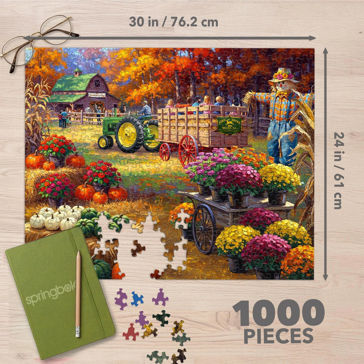 John Deere Pumpkin Patch 1000 Piece Jigsaw Puzzle | Springbok Puzzles - Jigsaw Puzzles - The Puzzle Center
