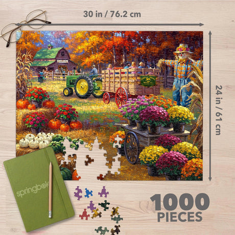 John Deere Pumpkin Patch 1000 Piece Jigsaw Puzzle | Springbok Puzzles - Jigsaw Puzzles - The Puzzle Center
