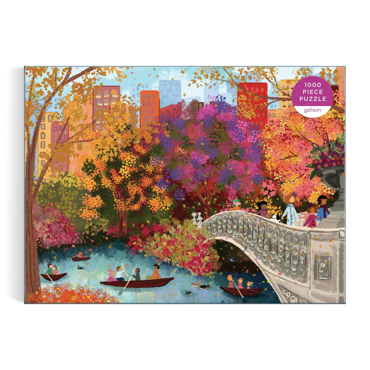 Joy Laforme Autumn on Bow Bridge 1000 Piece Jigsaw Puzzle | Galison - Jigsaw Puzzles - The Puzzle Center