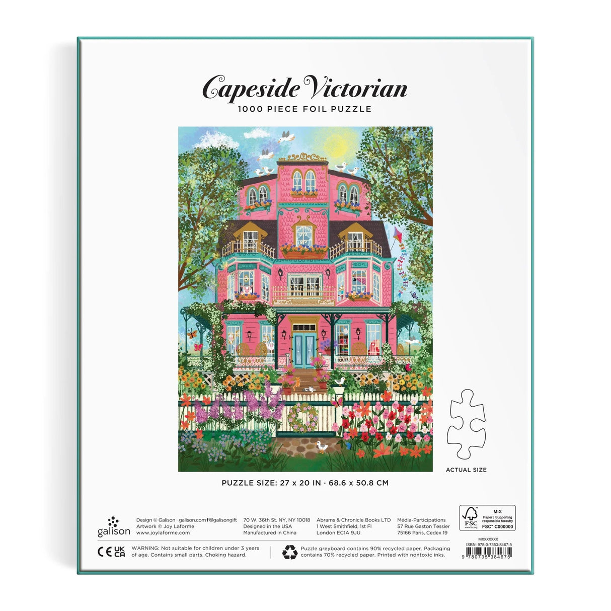 Joy LaForme Capeside Victorian 1000 Piece Foil Jigsaw Puzzle | Galison - Jigsaw Puzzles - The Puzzle Center