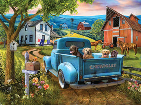 Joy Ride to the Farm 300 Piece Jigsaw Puzzle by SunsOut Puzzles - Scenic Countryside Adventure - SunsOut - Jigsaw Puzzles - The Puzzle Center - 