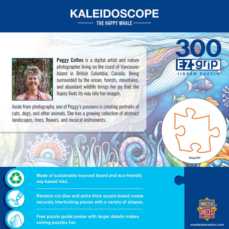 Kaleidoscope The Happy Whale 300 Piece EZ Grip Jigsaw Puzzle | Masterpieces - Jigsaw Puzzles - The Puzzle Center