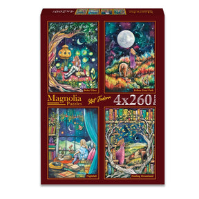 Kat Fedora (1) 4 x 260 Pieces Jigsaw Puzzles | Magnolia - Jigsaw Puzzles - The Puzzle Center