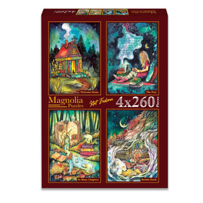 Kat Fedora (2) 4 x 260 Pieces Jigsaw Puzzles | Magnolia - Jigsaw Puzzles - The Puzzle Center