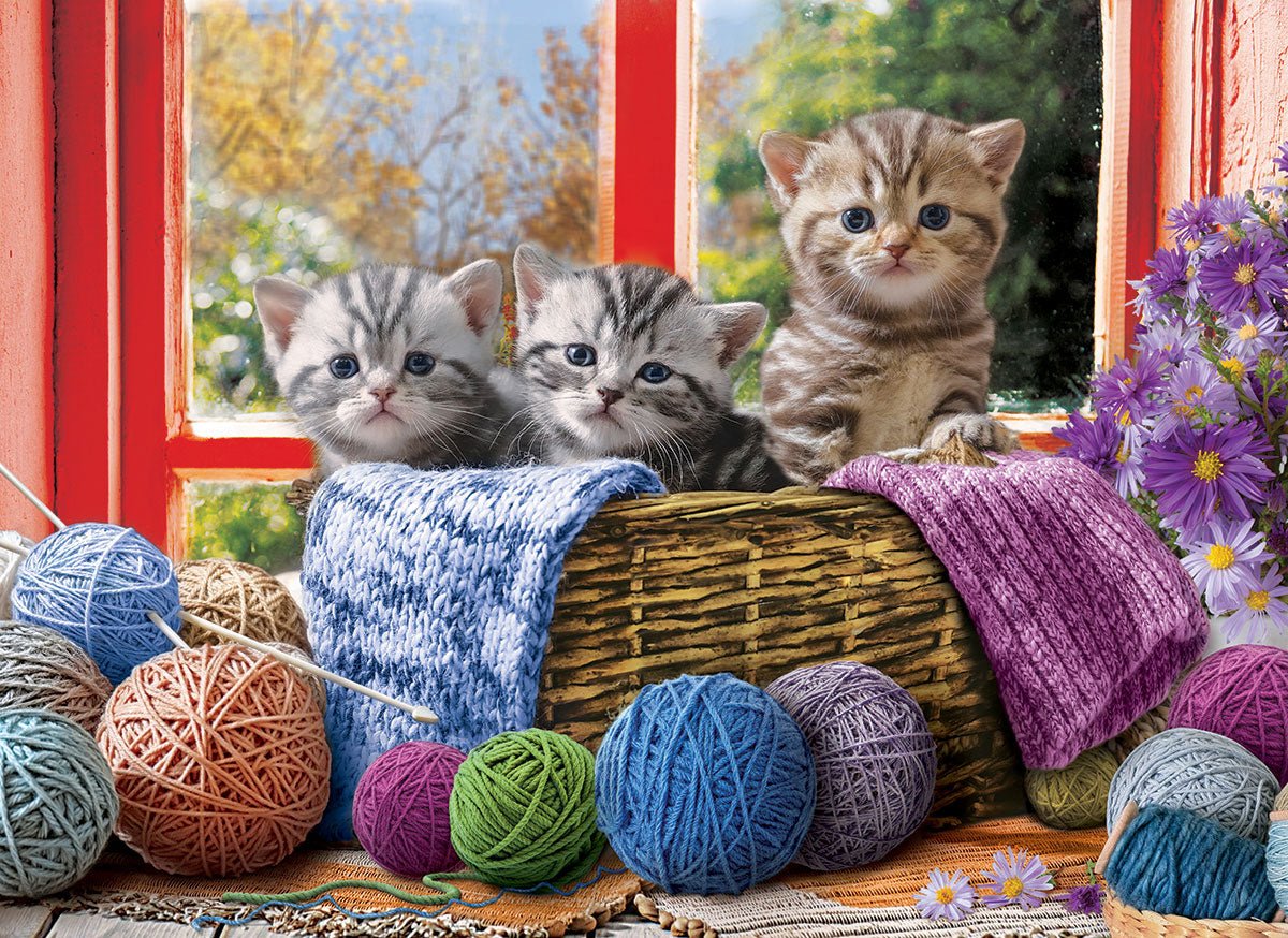 Knittin' Kittens 500 Piece Jigsaw Puzzle by Eurographics - Eurographics - Jigsaw Puzzles - The Puzzle Center