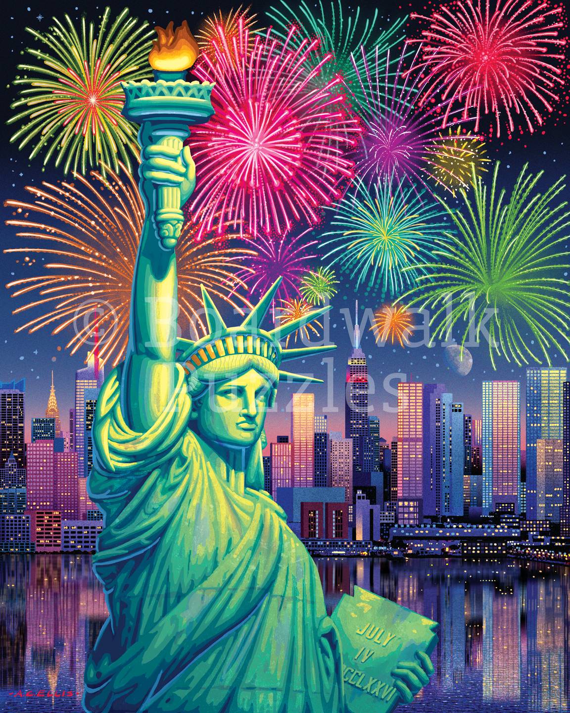 Lady Liberty 500 Piece Jigsaw Puzzle by Boardwalk Puzzle Company - Boardwalk - Jigsaw Puzzles - The Puzzle Center