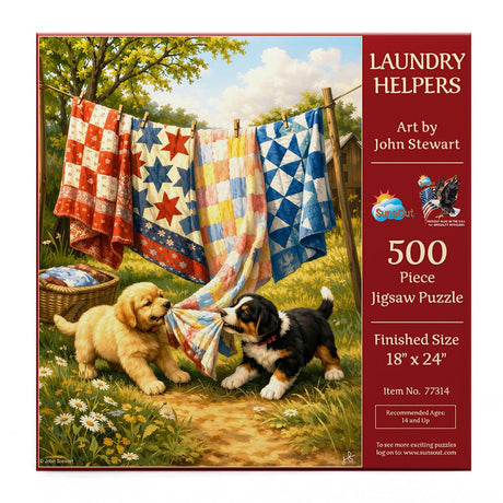 Laundry Helpers 500 Piece Jigsaw Puzzle | SunsOut - Jigsaw Puzzles - The Puzzle Center