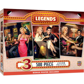 Legends - 500 Piece Jigsaw Puzzles 3 Pack | Masterpieces Puzzles - Masterpieces Puzzles - Jigsaw Puzzles - The Puzzle Center