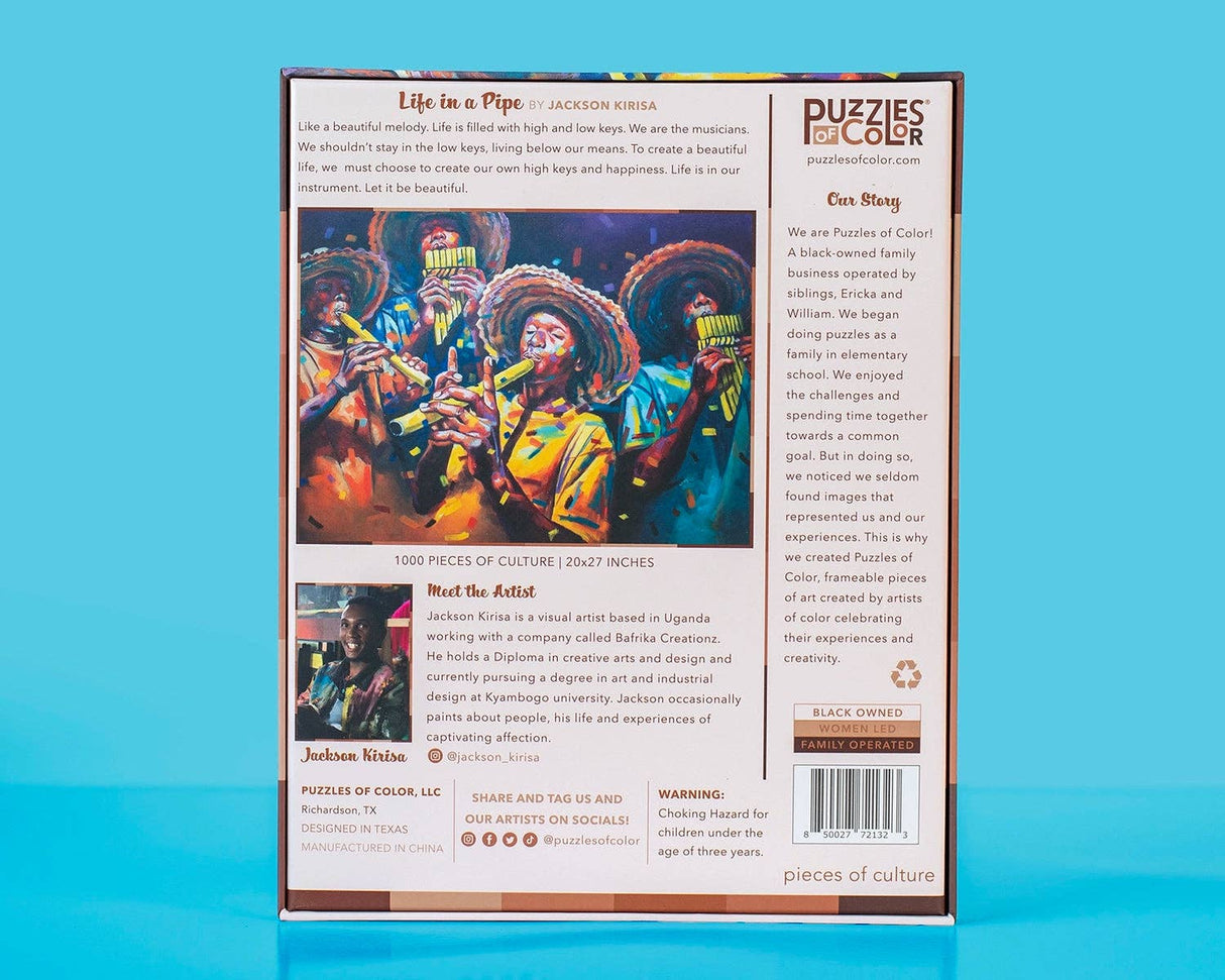 Life in a Pipe 1000 Piece Jigsaw Puzzle by Puzzles of Color | Kirisa Jackson - Puzzles of Color - Jigsaw Puzzles - The Puzzle Center