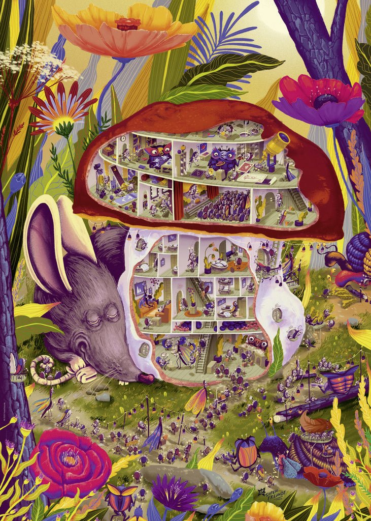 Living Mushroom, Superfreunde 1000 Piece Jigsaw Puzzle | Heye - Jigsaw Puzzles - The Puzzle Center